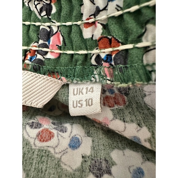 Boden Green Floral Tie-Neck Blouse - Picture 11 of 13